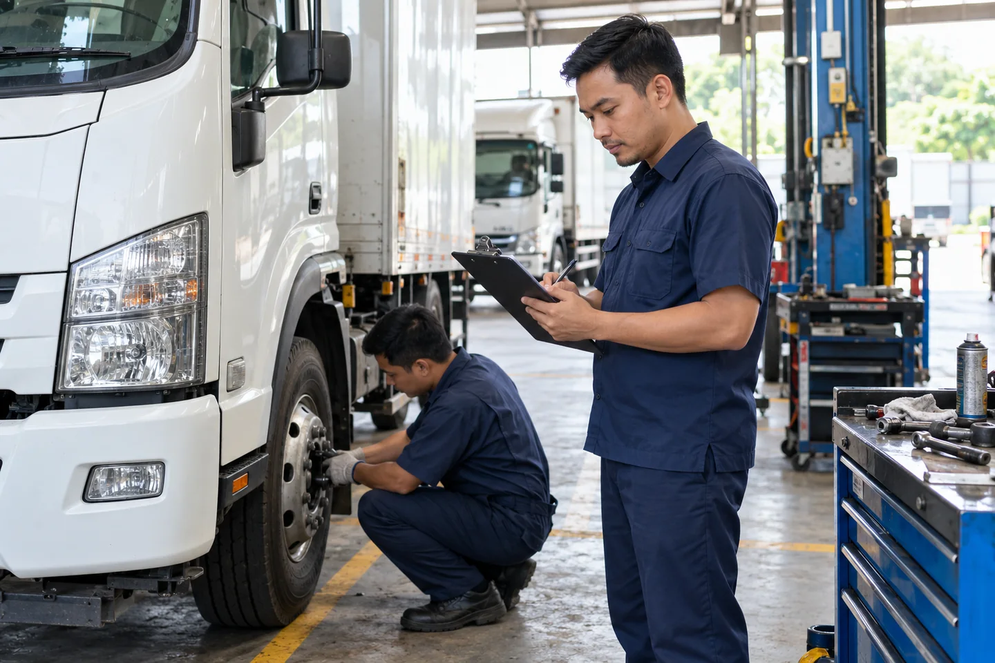 Maintenance commercial vehicle photograph