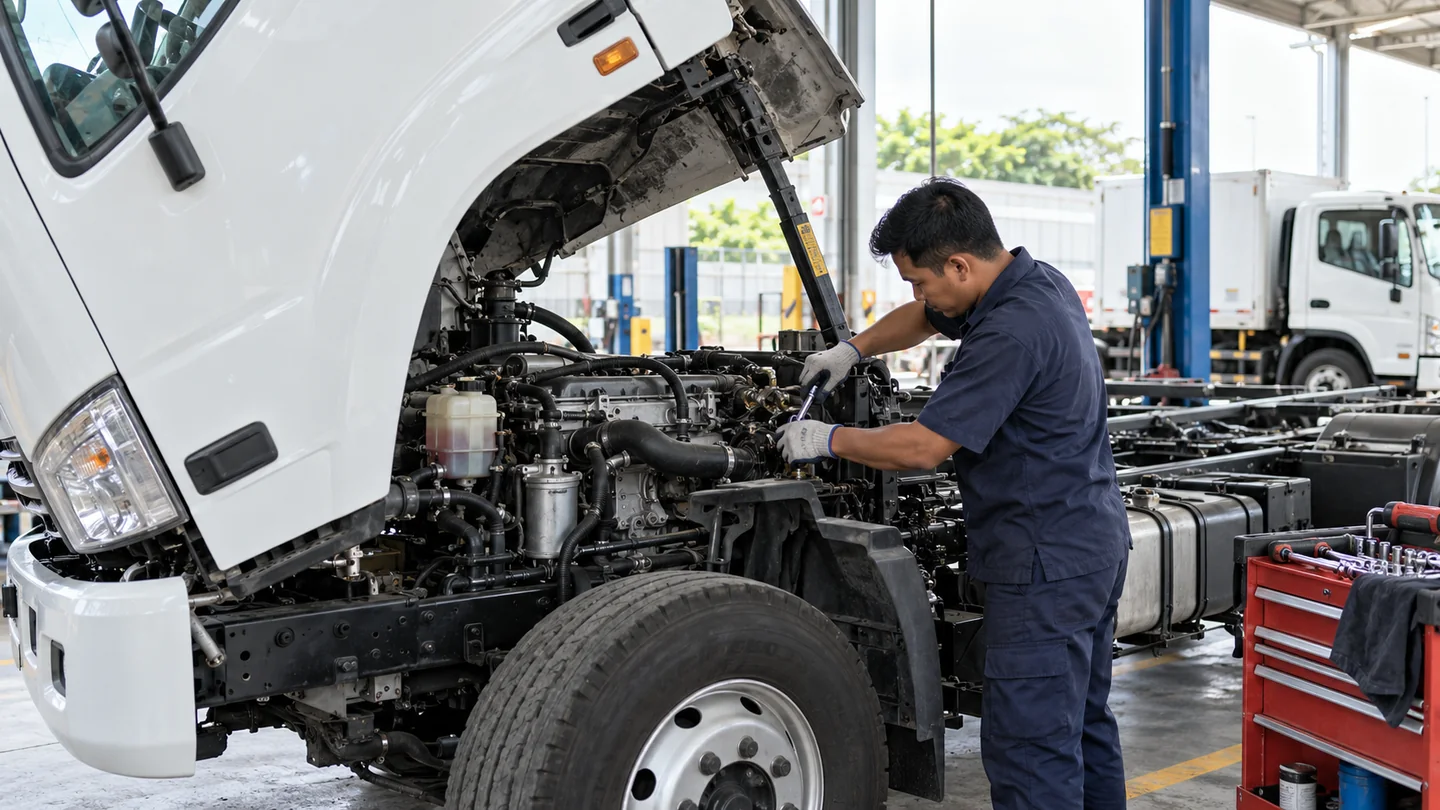 Maintenance commercial vehicle support