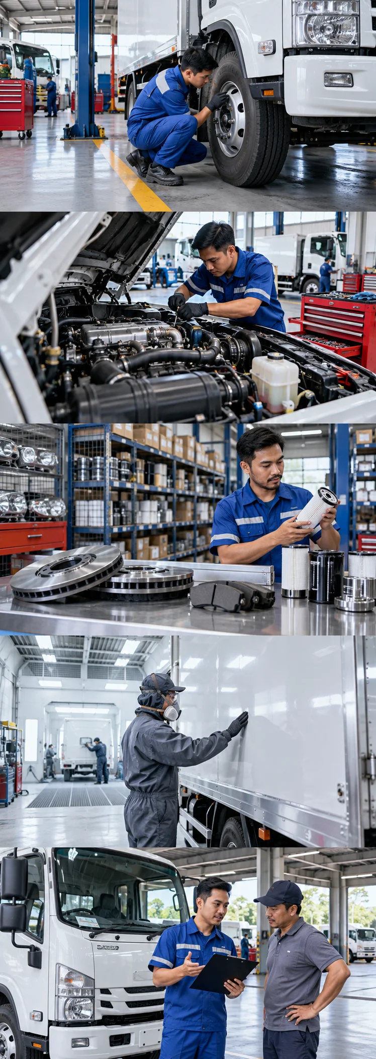Parts commercial vehicle support